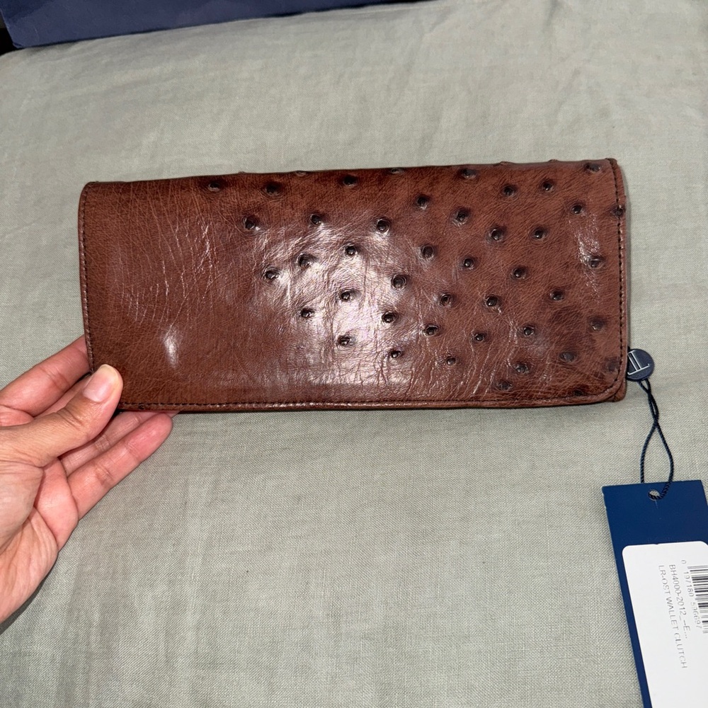 Lucchese Brown Leather Clutch